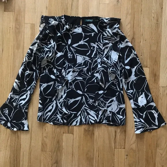 NWT! Lauren Ralph Lauren Floral Blouse - Picture 2 of 5